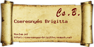 Cseresnyés Brigitta névjegykártya