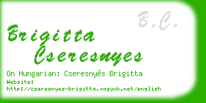 brigitta cseresnyes business card