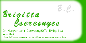 brigitta cseresnyes business card